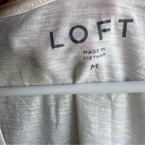 LOFT Palm Lace Relaxed Scoop Neck Tank Top - Size M - Picture 3 of 6